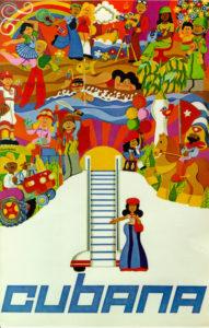 Cubana de Aviación. 1977. Poster designed by Ernesto Padrón. offset 63x42